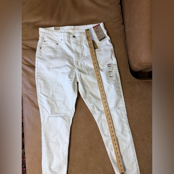 Levi’s 721 High Rise Skinny Jeans White Size 33 x 30 Some Scuffs - Picture 3 of 11